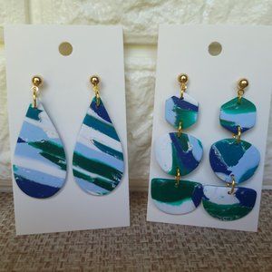 Handmade polymer clay earrings